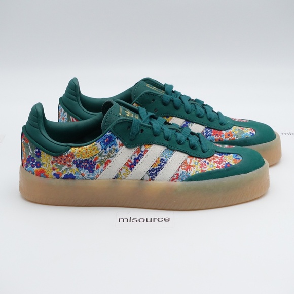 NEW Women's adidas Originals Sambae Liberty London Platform Sneakers JH7289 - Picture 2 of 16